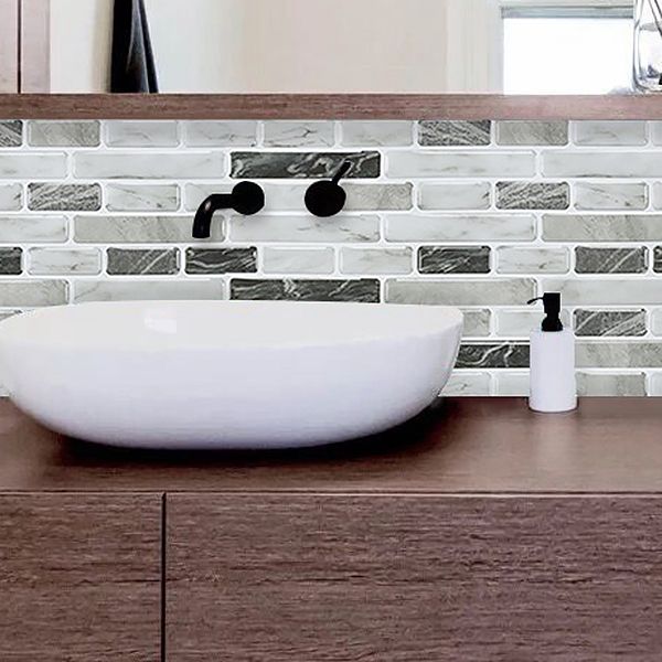 Lisslune | Modern Peel & Stick Field Tile PVC Offset Joint Peel & Stick Subway Tile