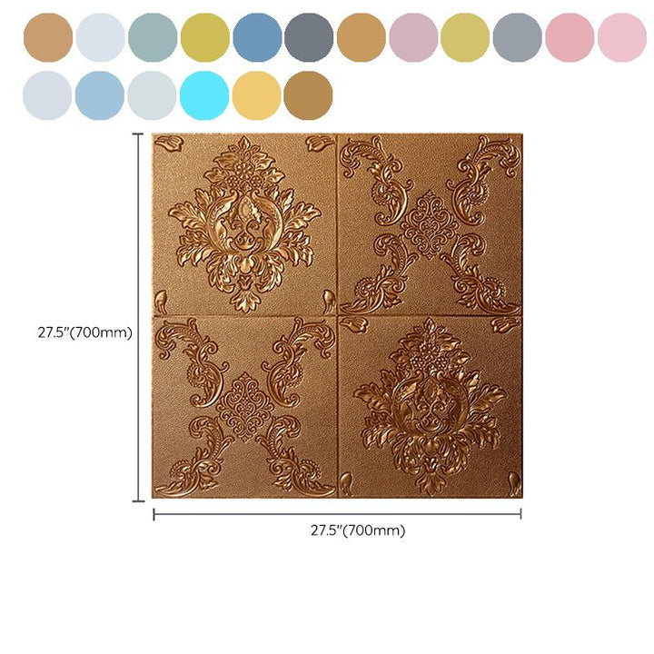 Lisslune | Glam Style Foam Wall Panel Living Room 3D Embossed Waterproof Wall Panel