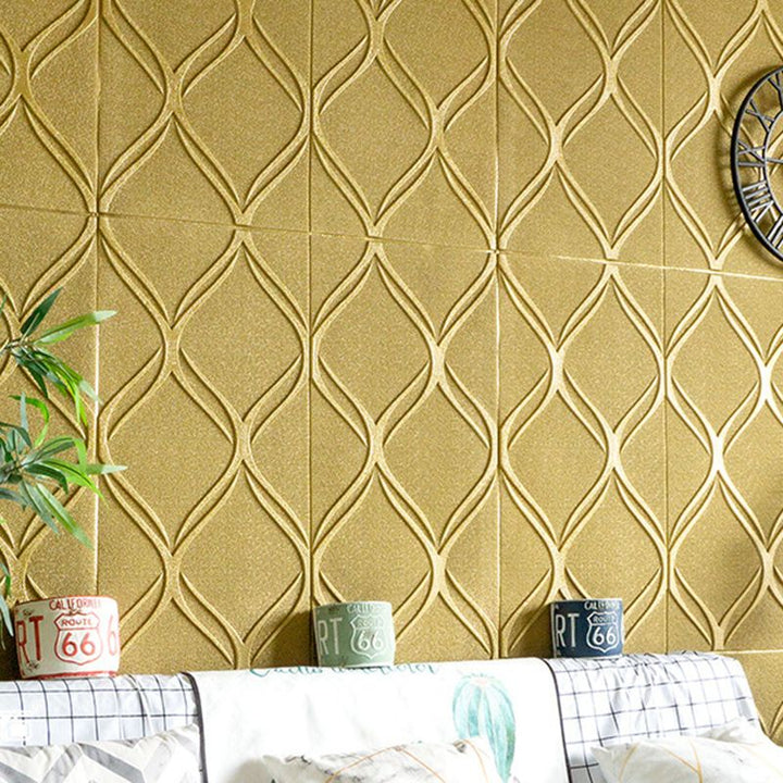 Lisslune | Contemporary waterproof wall planks striped brick bedroom wall panels