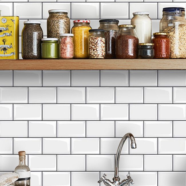 Lisslune | Mosaic tiles for peeling and sticking Modern style wallpaper with square shape