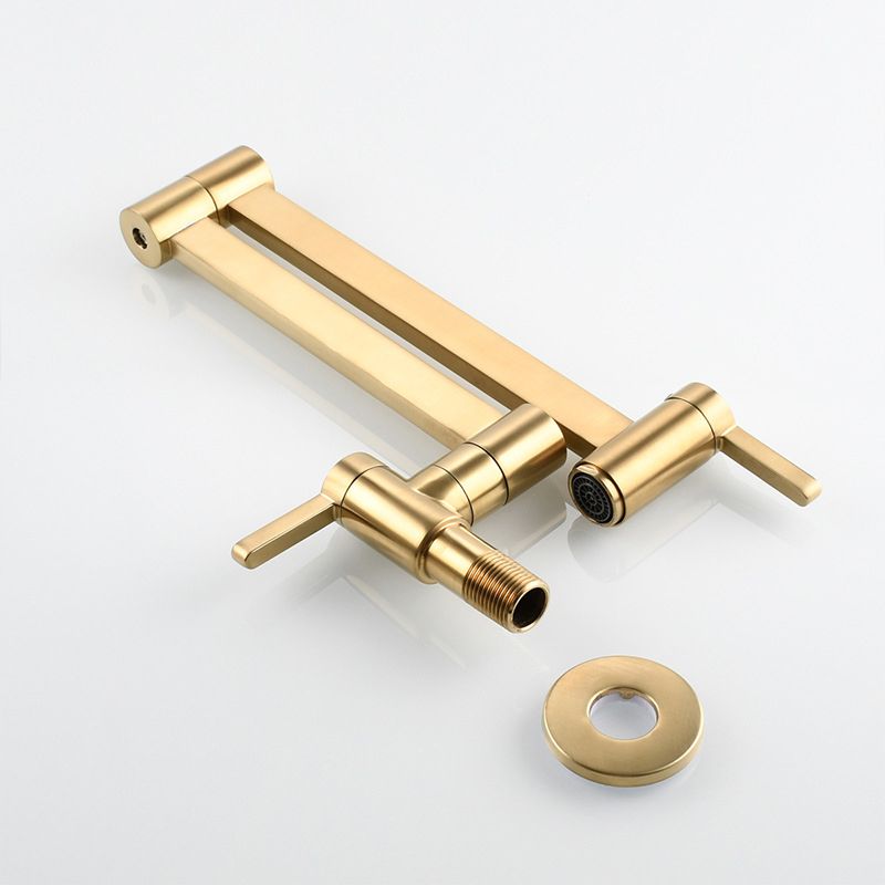 Lisslune | 1-handle brushed nickel widespread faucet 1 hole wall-mounted bathroom faucet with brass