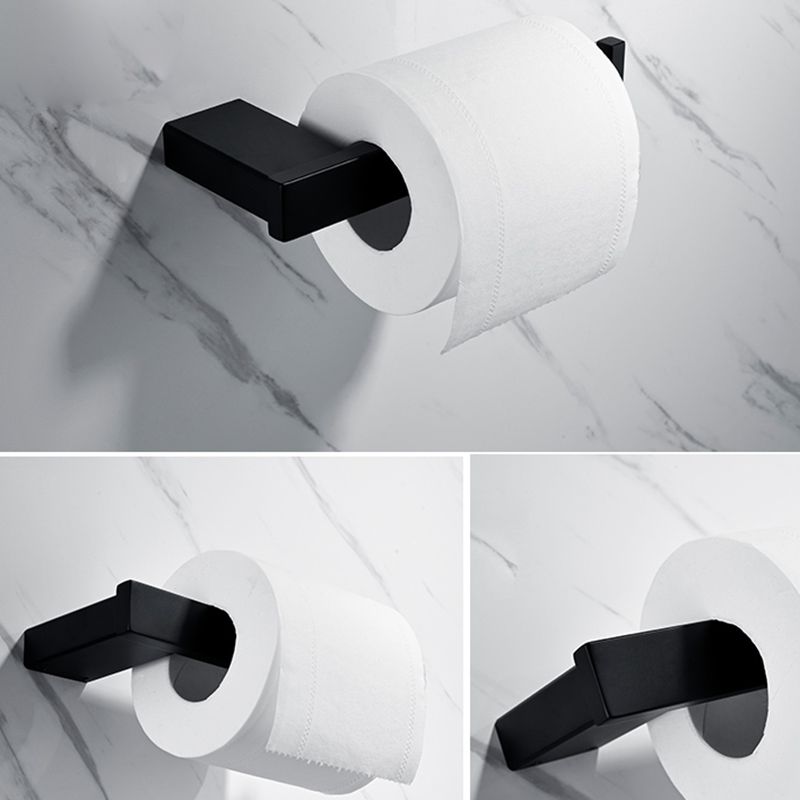 Lisslune | 5-piece Modernism Bathroom Accessory Set in Matte Black Stainless Steel