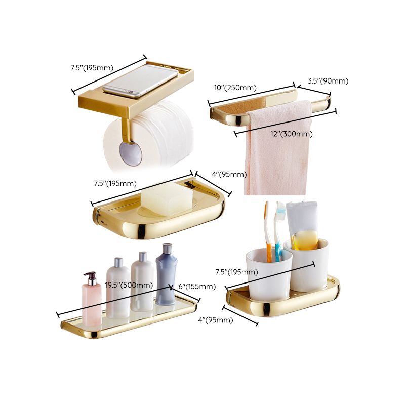 Lisslune | Traditional Style Golden Bathroom Accessories as a Single Item or in a Set