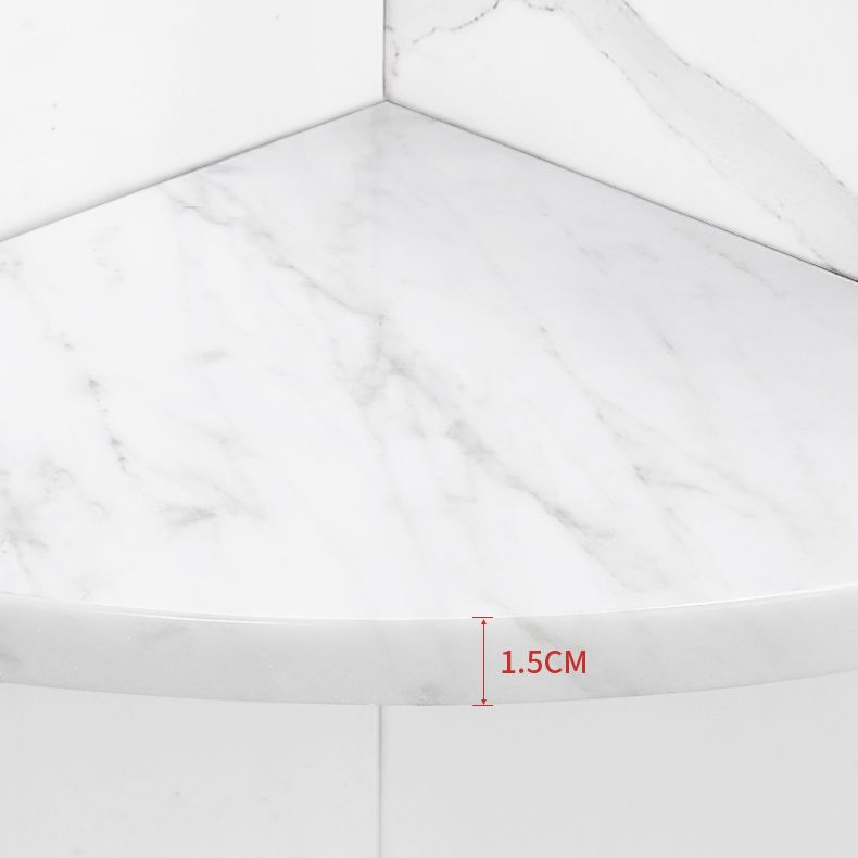 Lisslune | 2-piece bathroom fitting set metal and marble bathroom shelf set
