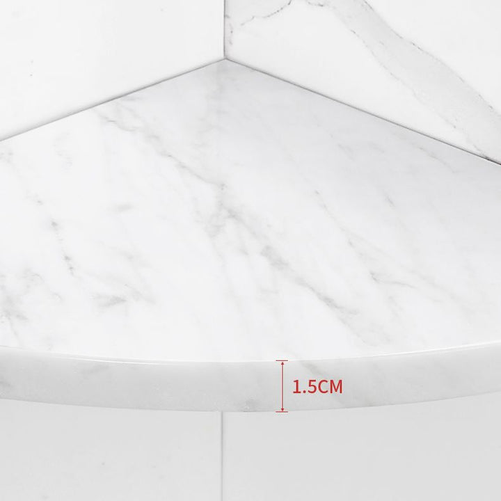 Lisslune | 2-piece bathroom fitting set metal and marble bathroom shelf set