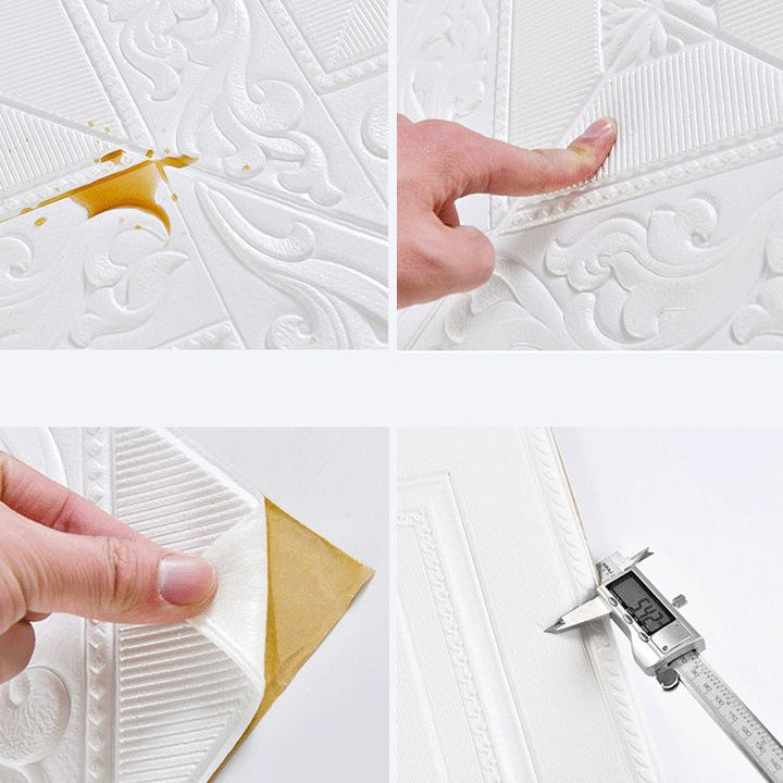 Lisslune | Modern Tin Backsplash Cover Three-Dimensional Printing Wall Ceiling Panel