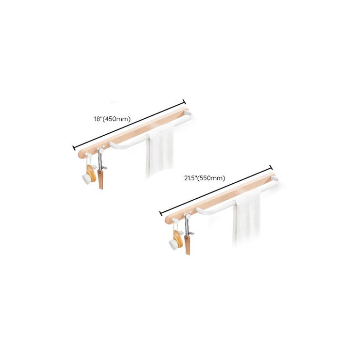 Lisslune | White Bathroom Set Solid Wood & Aluminium Bathroom Accessories individually or as a set