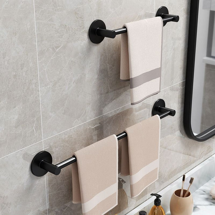 Lisslune | Aluminium Bathroom Hardware Set Black Bathroom Accessories Kit Towel Holder
