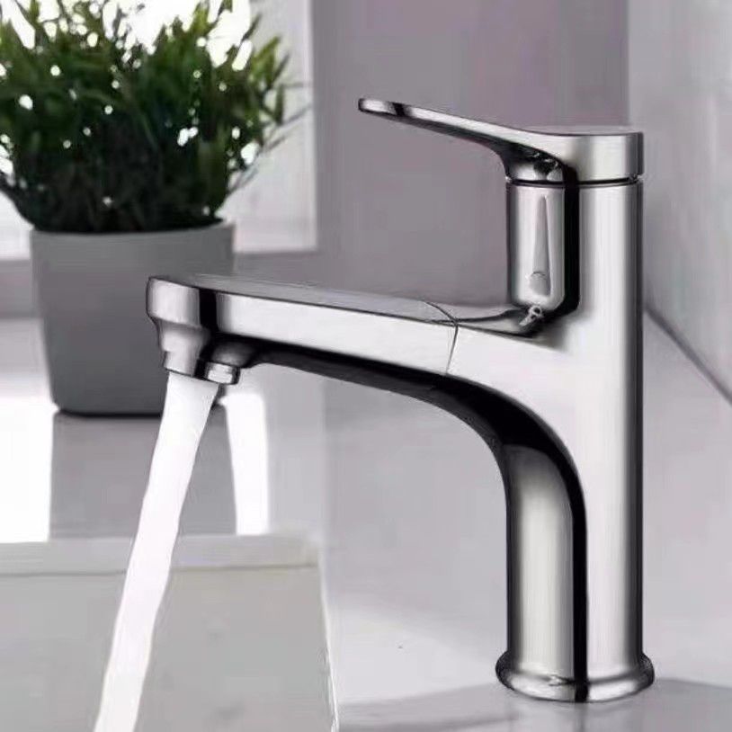 Lisslune | Modern Vessel Faucet Copper Single Lever Pull-Out Vessel Faucet