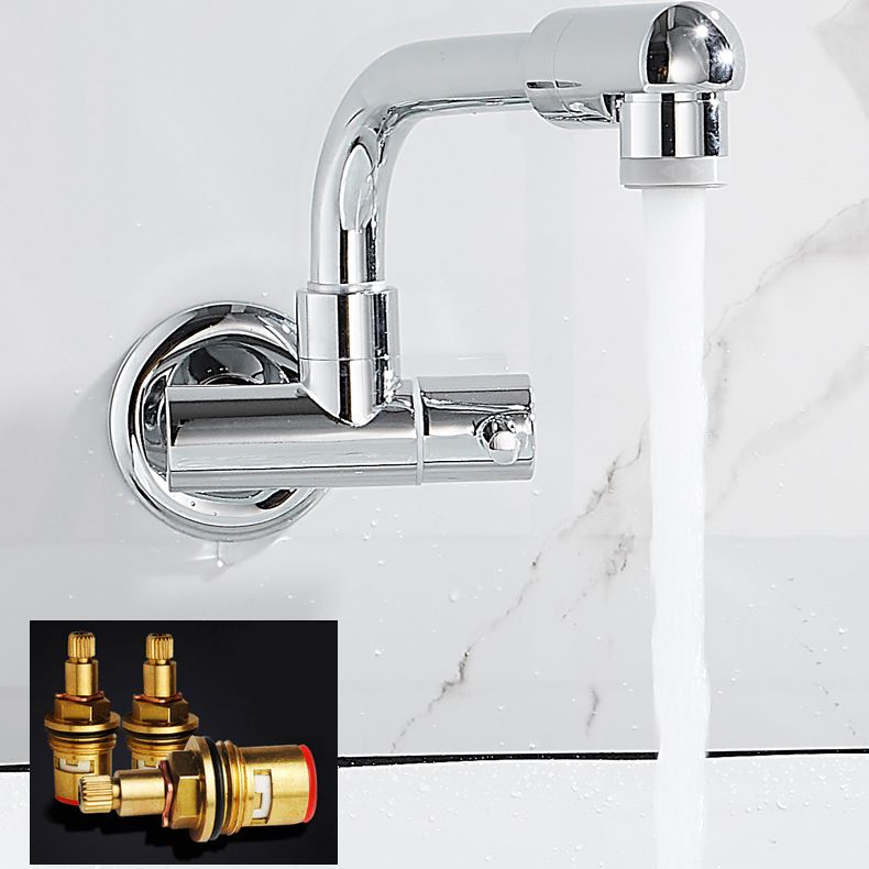 Lisslune | Wall-mounted metal bathtub filler with low arc waterfall bathtub faucet