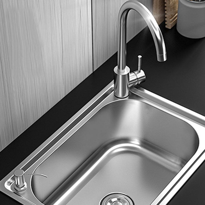 Lisslune | Modern Workstation Sink Stainless Steel Drain Arrangement and Faucet Kitchen Sink