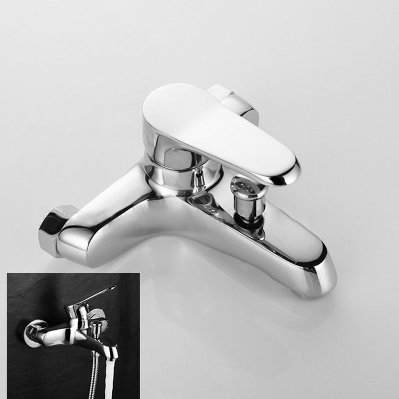 Lisslune | Bathroom Bathtub Pull-Out Wall-Mounted Hand Shower Fixed Bathtub Faucet