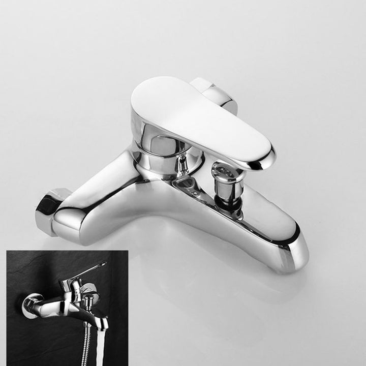 Lisslune | Bathroom Bathtub Pull-Out Wall-Mounted Hand Shower Fixed Bathtub Faucet