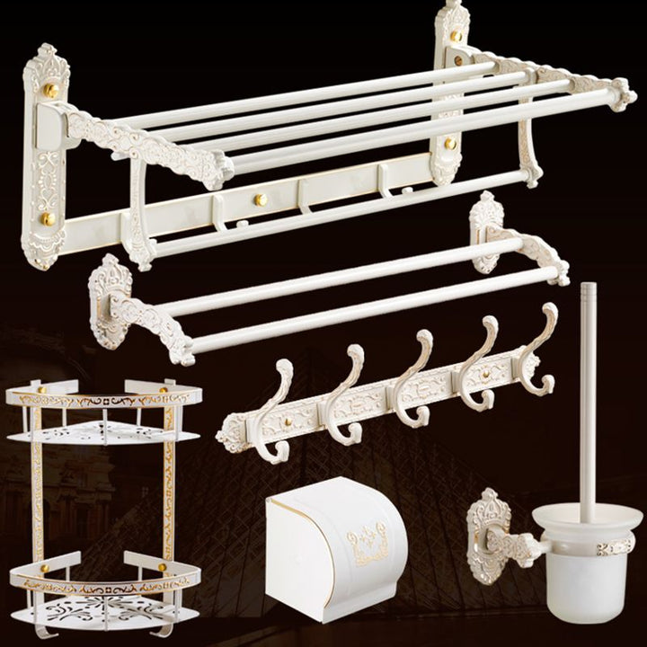 Lisslune | Traditional Bathroom Accessories Set White Bathroom Accessories Hardware Set