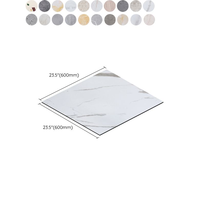 Lisslune | Indoor Vinyl Floor Peel and Stick PVC Marble Print Square Floor