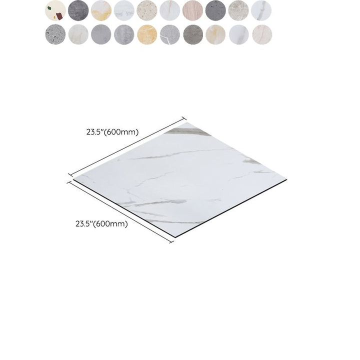 Lisslune | Indoor Vinyl Floor Peel and Stick PVC Marble Print Square Floor