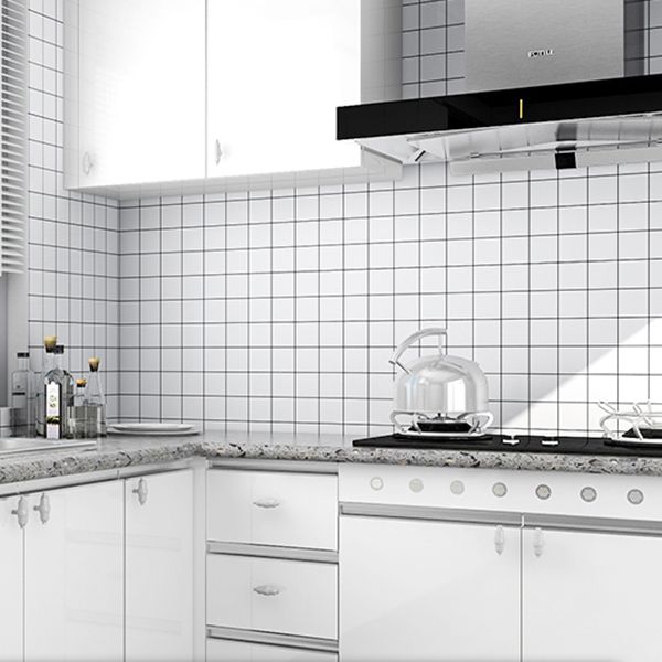 Lisslune | Rectangular PVC 12" X 23" 6-Pack Peel and Stick Wall Tile Kitchen and Bathroom Back Splash