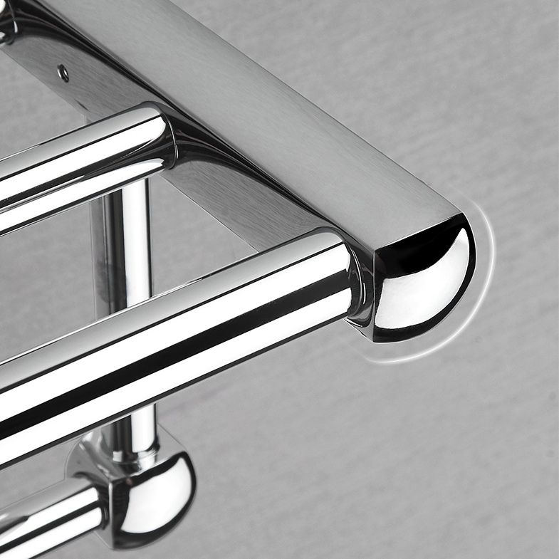 Lisslune | Polished Chrome Modernism Bathroom Accessory Set Bath Shelf / Towel Bar / Bathrobe Hook Included