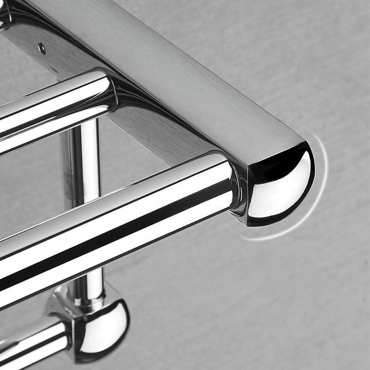 Lisslune | Polished Chrome Modernism Bathroom Accessory Set Bath Shelf / Towel Bar / Bathrobe Hook Included