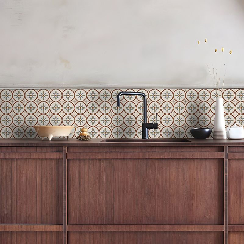 Lisslune | Waterproof Peel & Stick Tile Square Pattern Print Single Tile