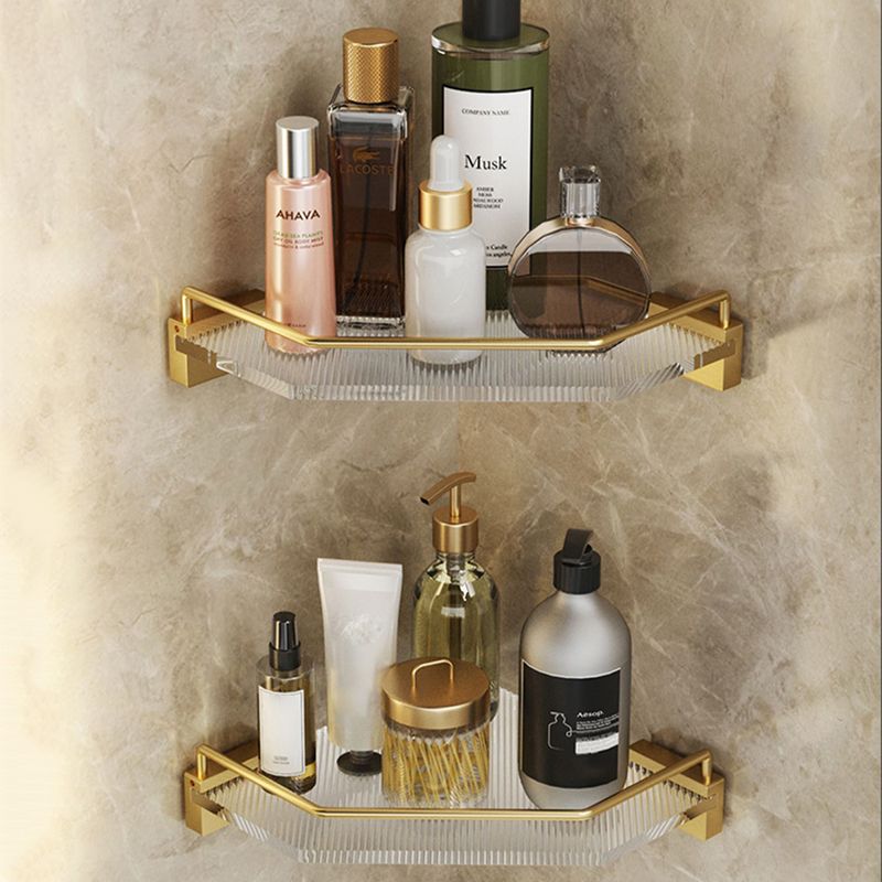 Lisslune | Modern Bathroom Accessory Set made of Gold Metal and Acrylic Bath Accessory Set