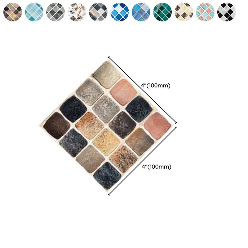 Lisslune | Peel & Stick Mosaic Tile Plastic Square Stain-Resistant Peel and Stick Tiles for Shower