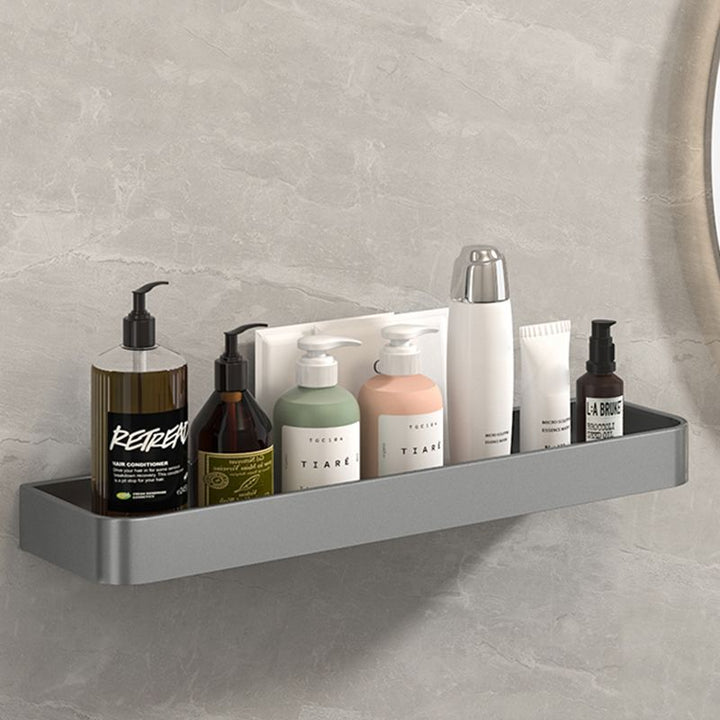 Lisslune | Modern Grey 2-piece Bathroom Accessory Set, Matt Grey, Bathroom Shelf