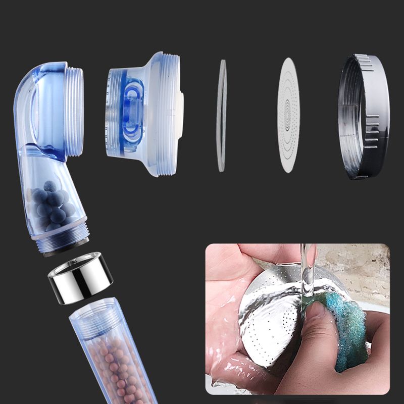 Lisslune | Bathroom Showerhead Plastic Water Filtration Round Hand Shower