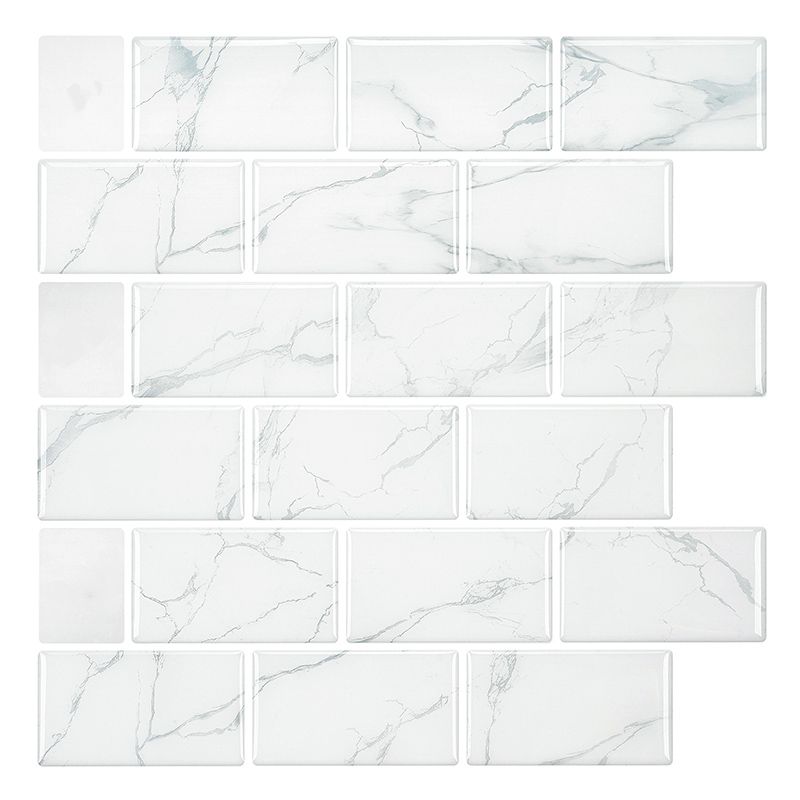 Lisslune | Mosaic Tile Peel & Stick Tile PVC Kitchen Backsplash Peel and Stick Wall Tile