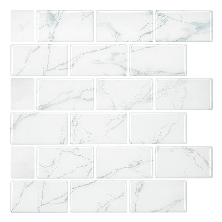 Lisslune | Mosaic Tile Peel & Stick Tile PVC Kitchen Backsplash Peel and Stick Wall Tile