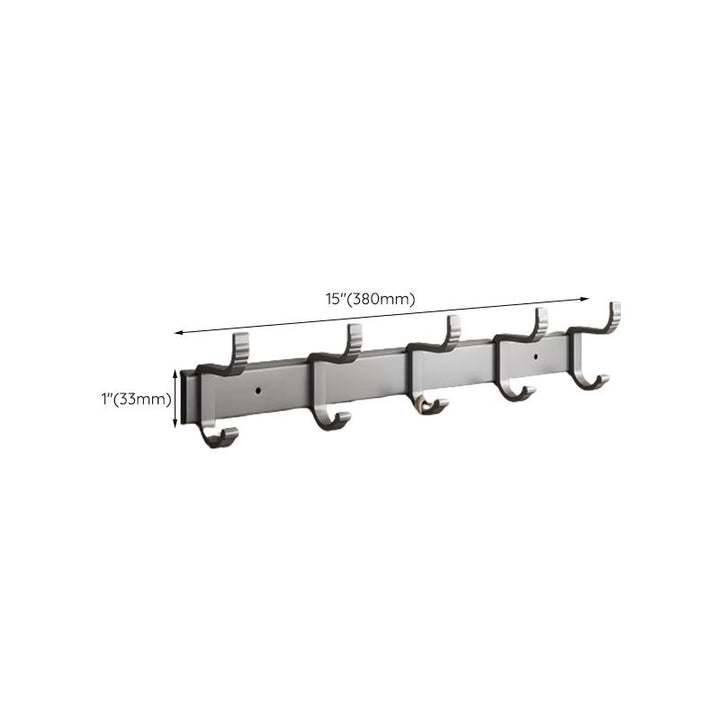 Lisslune | Gray bathroom accessories as a single item or as a set with towel holder/bathroom shelf/robe hooks