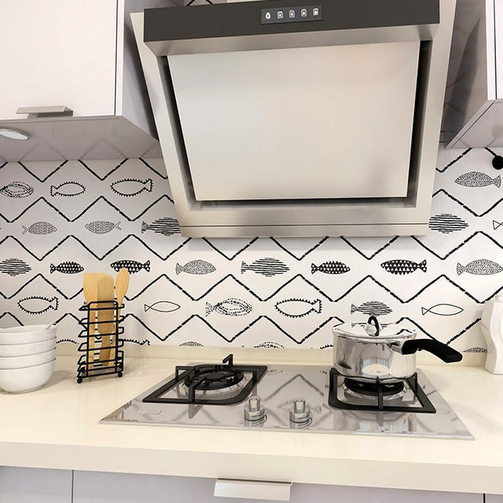 Lisslune | Waterproof PVC Tile Singular Peel & Stick Tile for Kitchen Splashback Wall