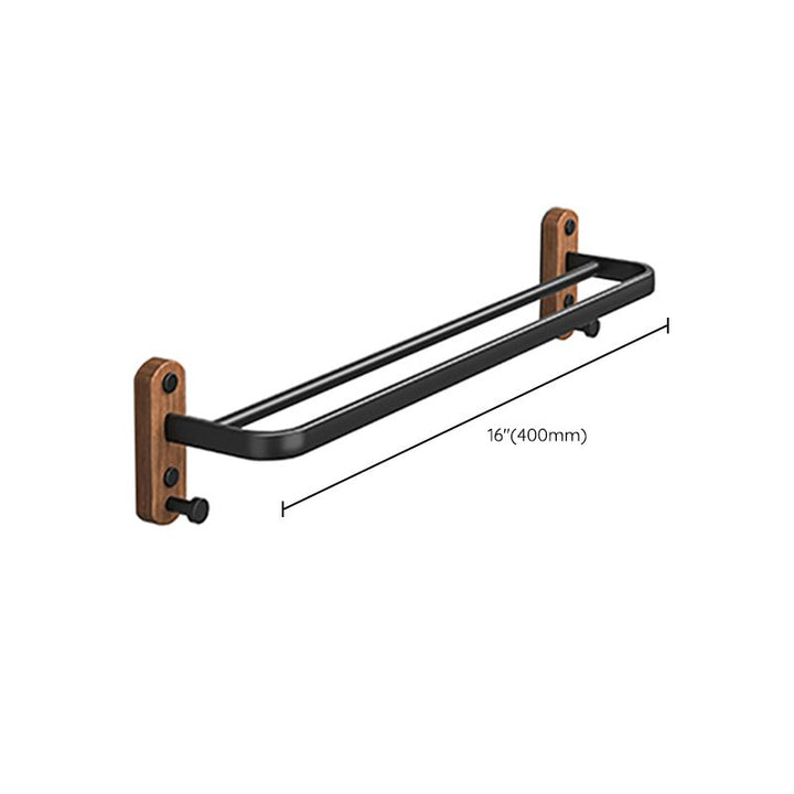 Lisslune | Metal and Wood Bathroom Accessories as Single Item or as Set without Drilling