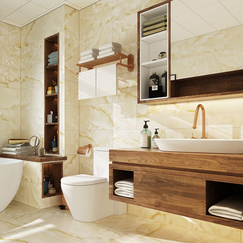 Lisslune | PVC Wall Panel Rectangle Waterproof Wall Cladding for the Living Room