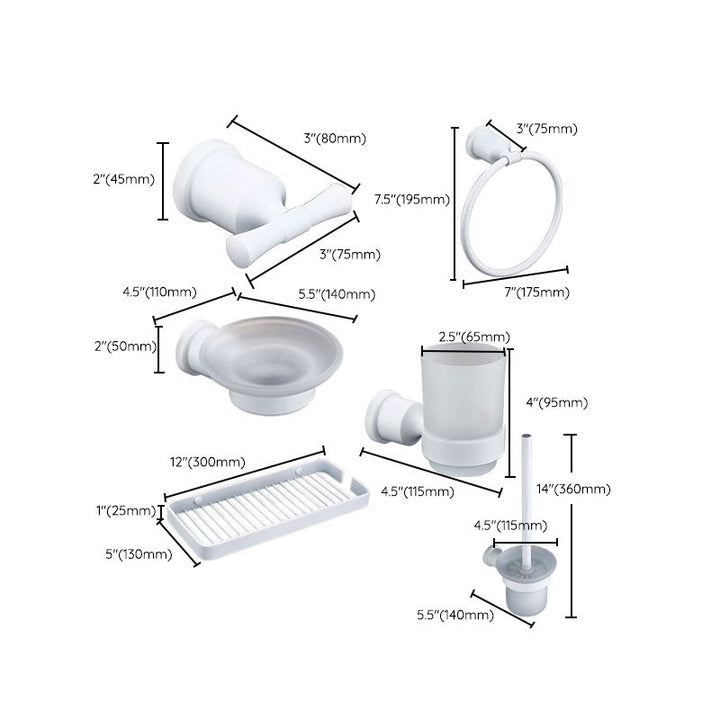 Lisslune | Contemporary white bathroom accessories as a single piece or in a set