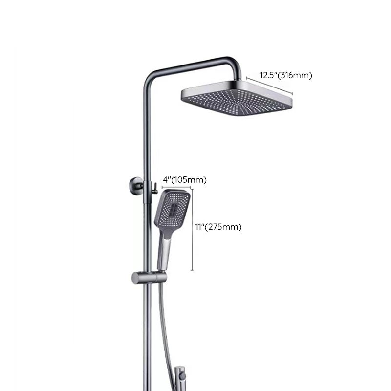 Lisslune | Modern adjustable swivel shower head metal shower fixture on the wall