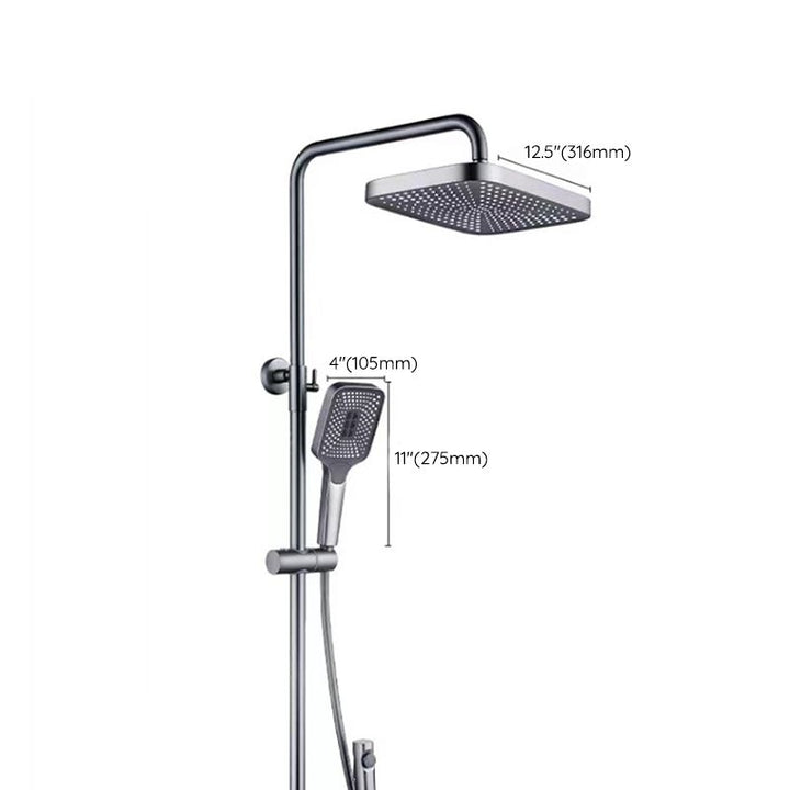 Lisslune | Modern adjustable swivel shower head metal shower fixture on the wall