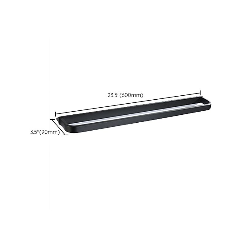 Lisslune | Modern Bathroom Hardware Set Bath Shelf Towel Bar Black Bath Hardware Set