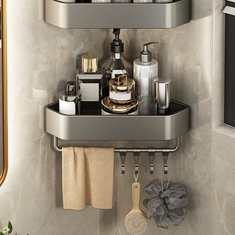 Lisslune | Adhesive Holder Metal Bathroom Accessory Single Piece or in Set with Shelf