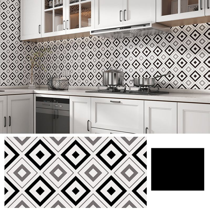 Lisslune | Modern Style Wallpaper Kitchen Single Tile Wallpaper with Rectangular Shape