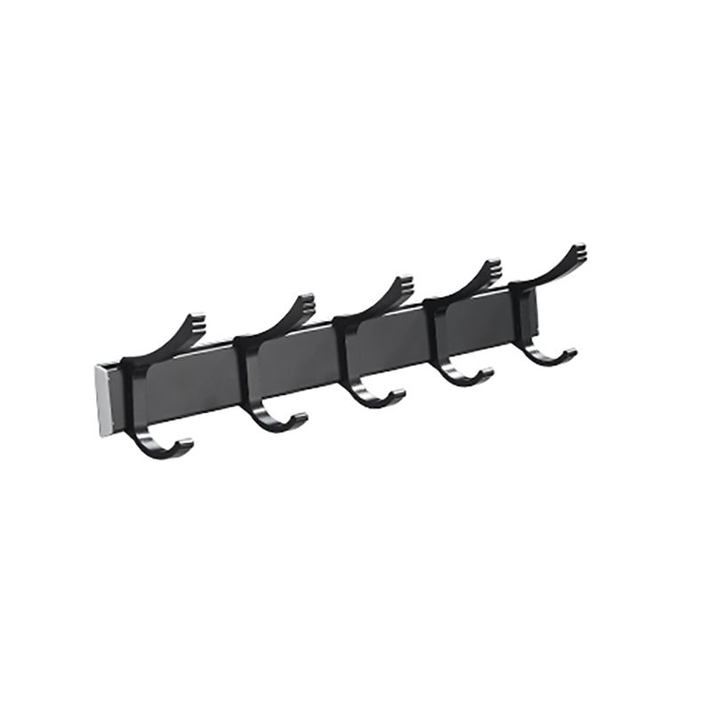 Lisslune | Modern Classic Bathroom Hardware Set Matte Black Bathrobe/Towel Rack & Bathroom Shelf