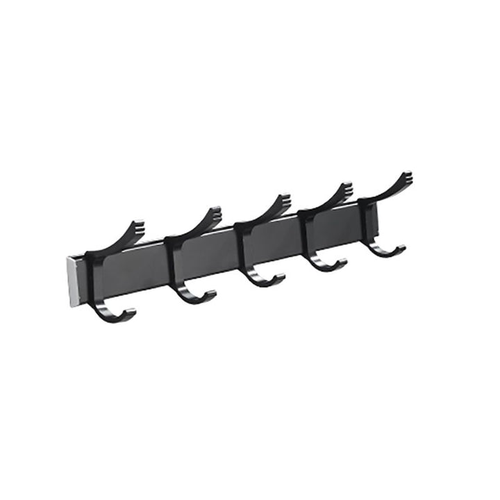 Lisslune | Modern Classic Bathroom Hardware Set Matte Black Bathrobe/Towel Rack & Bathroom Shelf