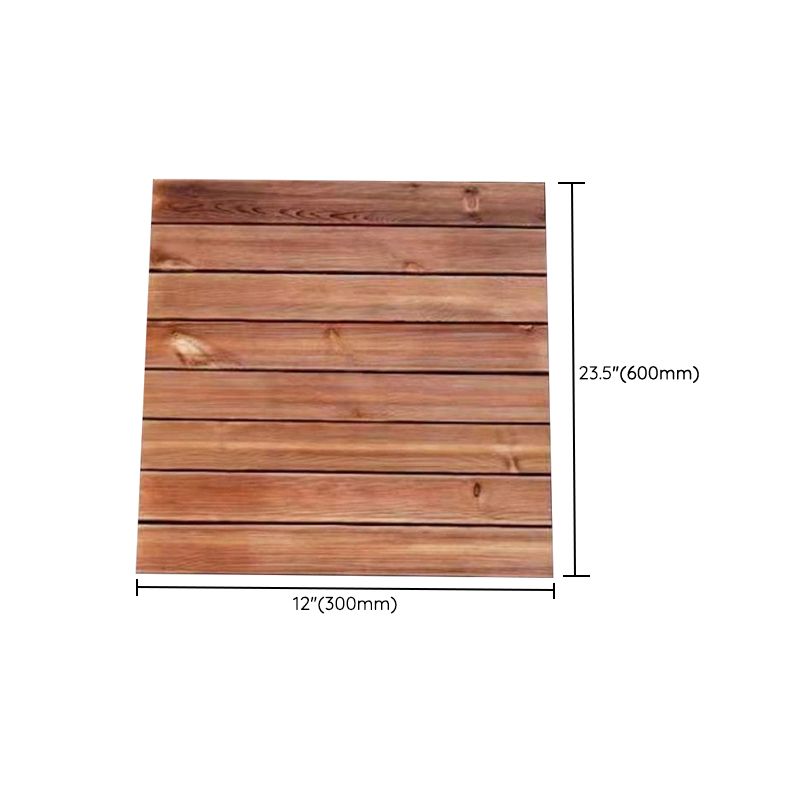 Lisslune | Outdoor Deck Board Wood Square Stripes Composite Flooring Terrace