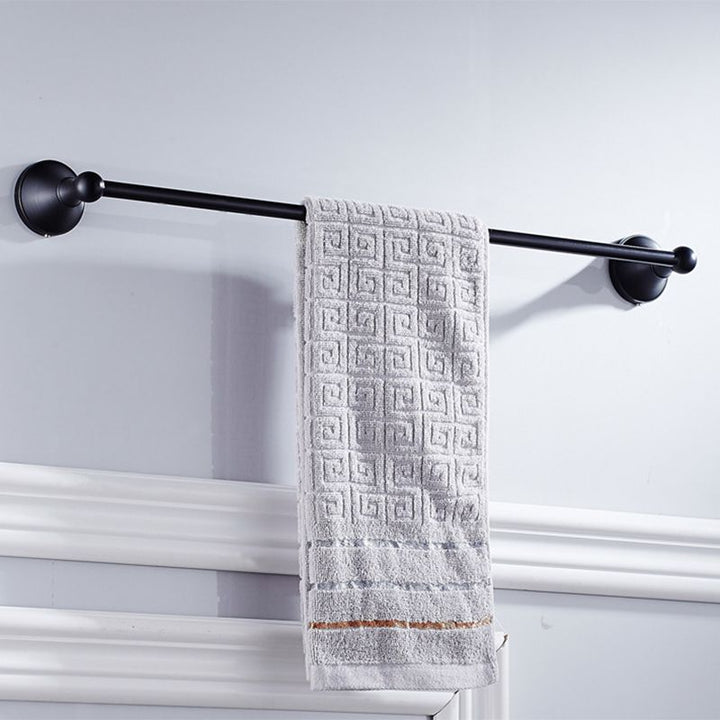 Lisslune | Metal Bathroom Set 4-piece Traditional Style Black Bathroom Accessories Set