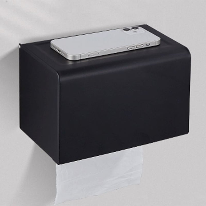 Lisslune | Modern Bathroom Accessory Set Matte Black/Grey Bathroom Shelf/Towel Holder & Paper Holder