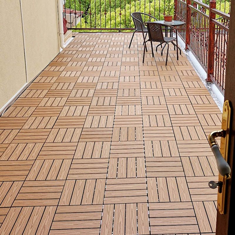 Lisslune | Classic Cover Tile Laying Pattern Wood Outdoor Floor Tile