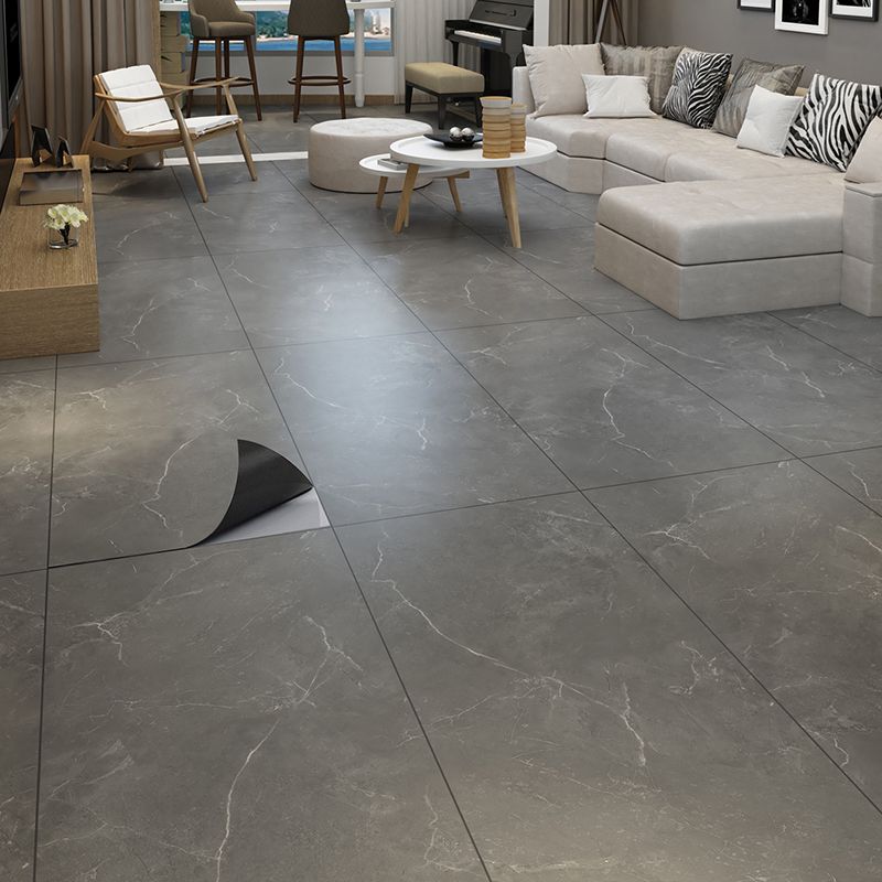 Lisslune | Peel and Stick Vinyl Floor Low Gloss Vinyl Floor with Marble Look