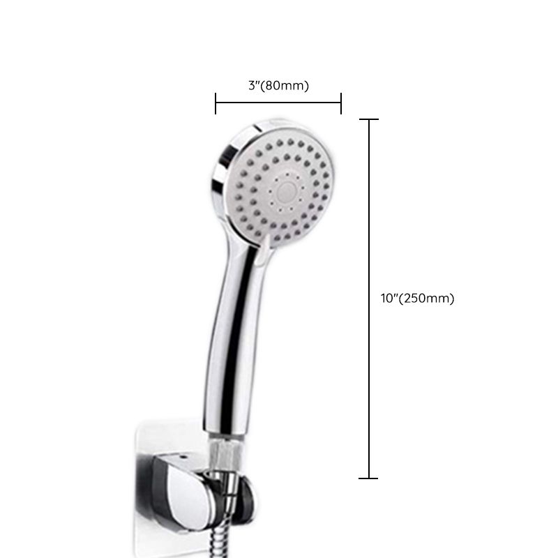 Lisslune | Contemporary Shower Combination Double Shower Head Chrome Wall Mount Round Shower Head