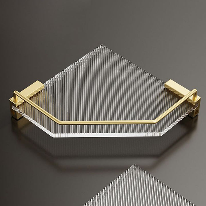 Lisslune | Modern Bathroom Accessory Set made of Gold Metal and Acrylic Bath Accessory Set