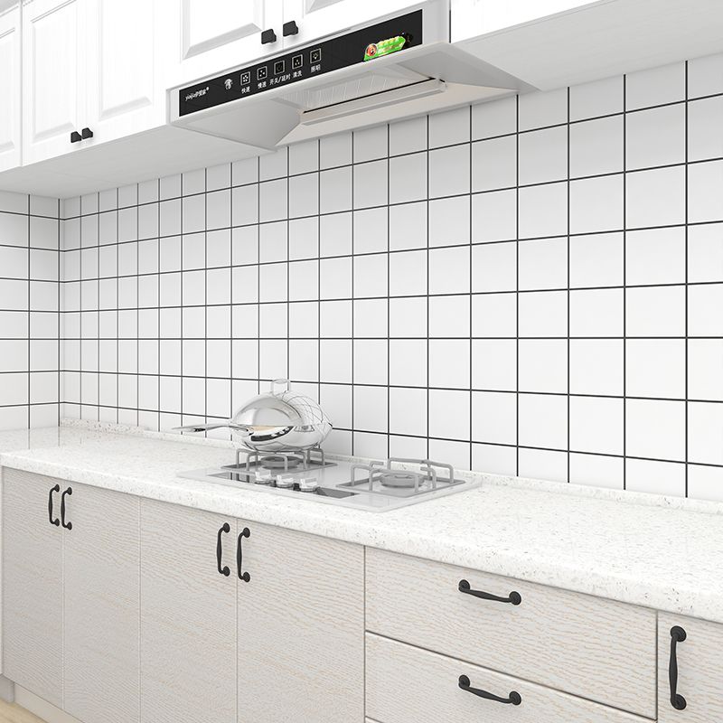 Lisslune | Modern Peel and Stick Wallpaper Smooth Removable and Adhesive Background Tiles for the Kitchen